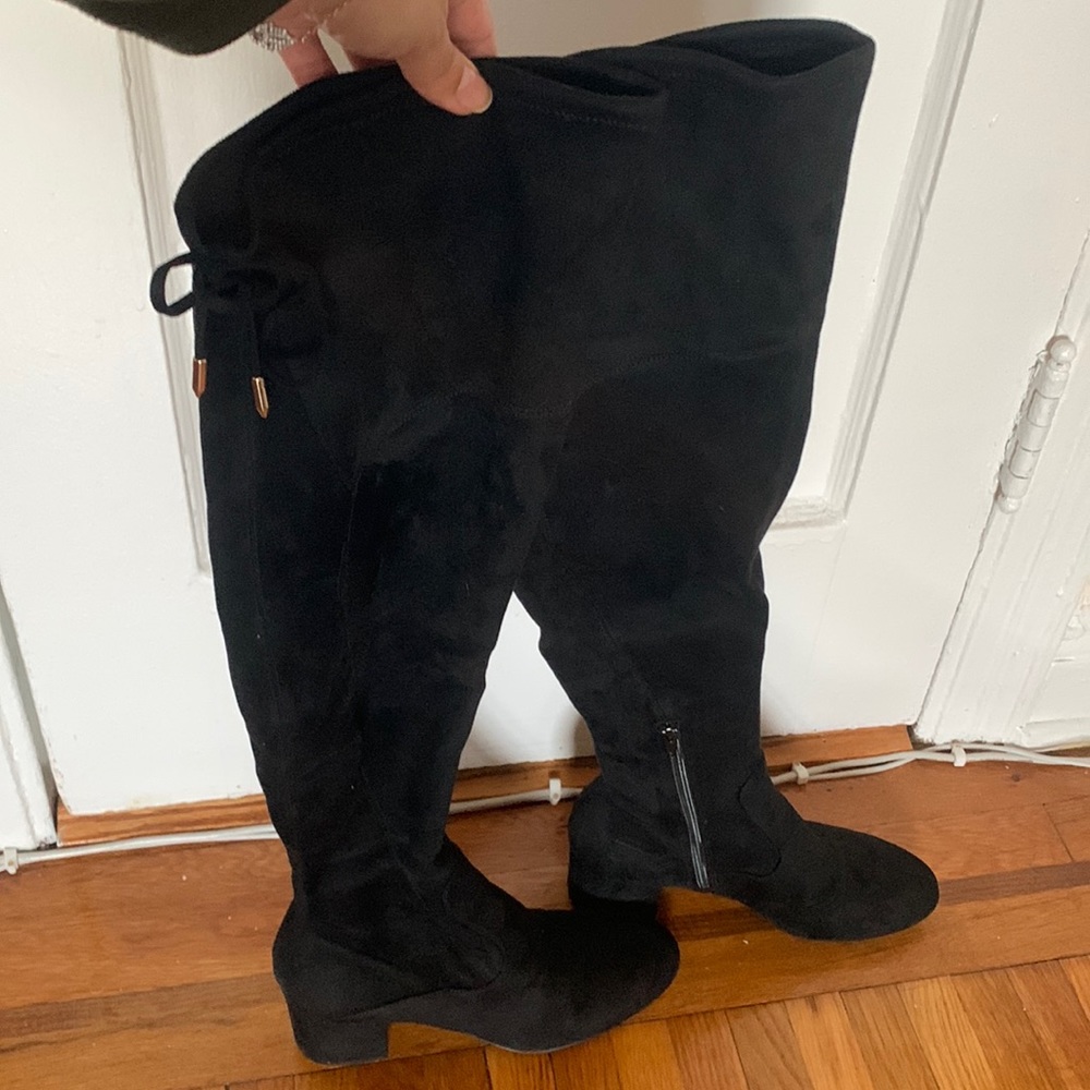 Black Suede above the knee Marc Fisher boots SIZE 8